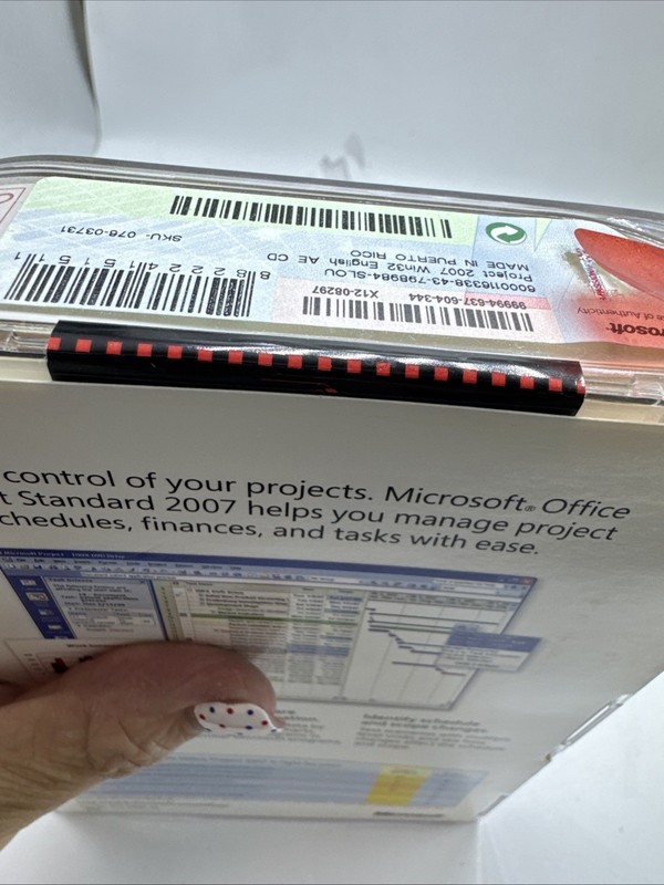 Microsoft Office Project Standard 2007 Academic Use Only New Sealed gallery