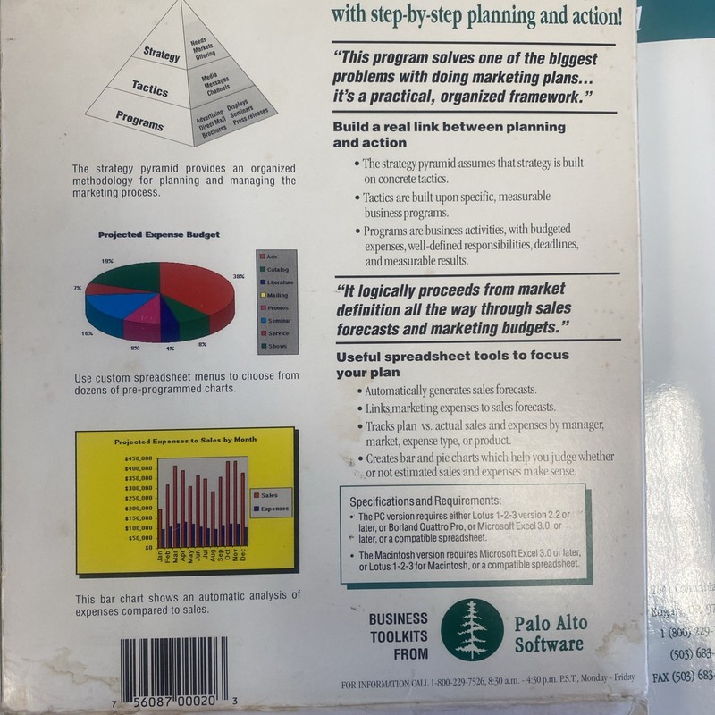 Palo Alto Marketing Plan Toolkit, Macintosh Version, DISKS SEALED gallery