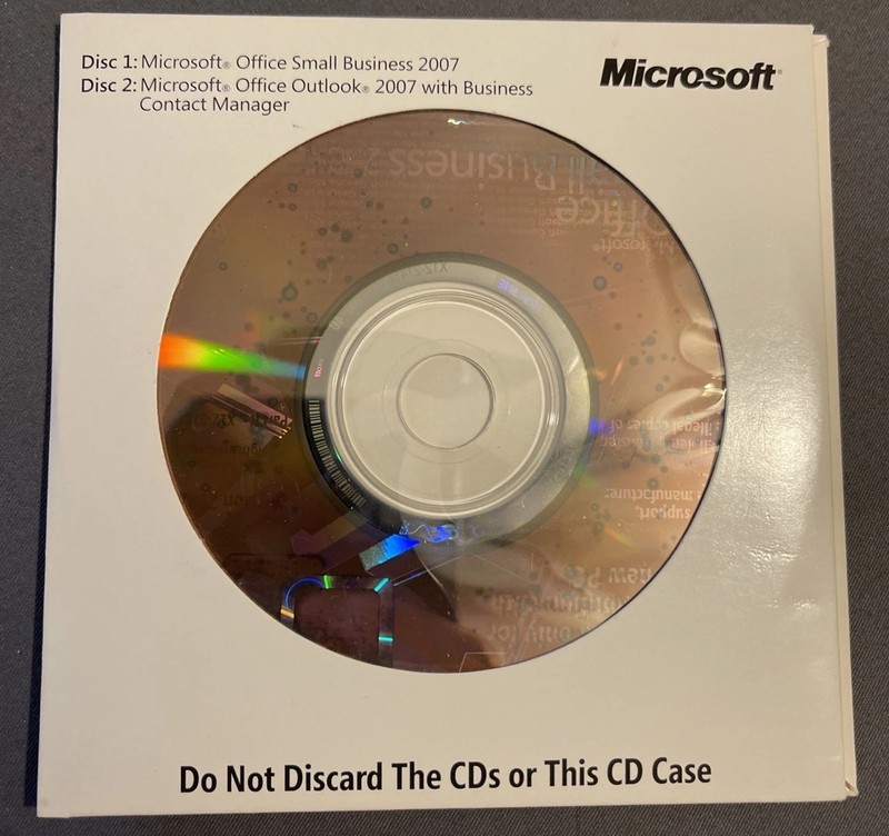 Microsoft Office Small Business w Outlook 2007 Business Contact Manager (OPENED)