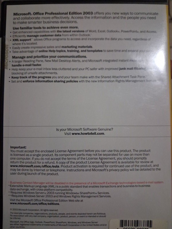 Microsoft Office 2003 Professional Word/Excel/Access/Outlook/PowerPoint gallery