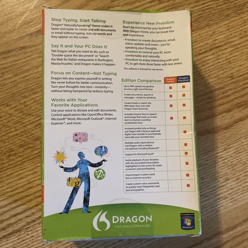 Dragon Naturally Speaking Home Version 11 With Head Set Brand NEW SEALED gallery