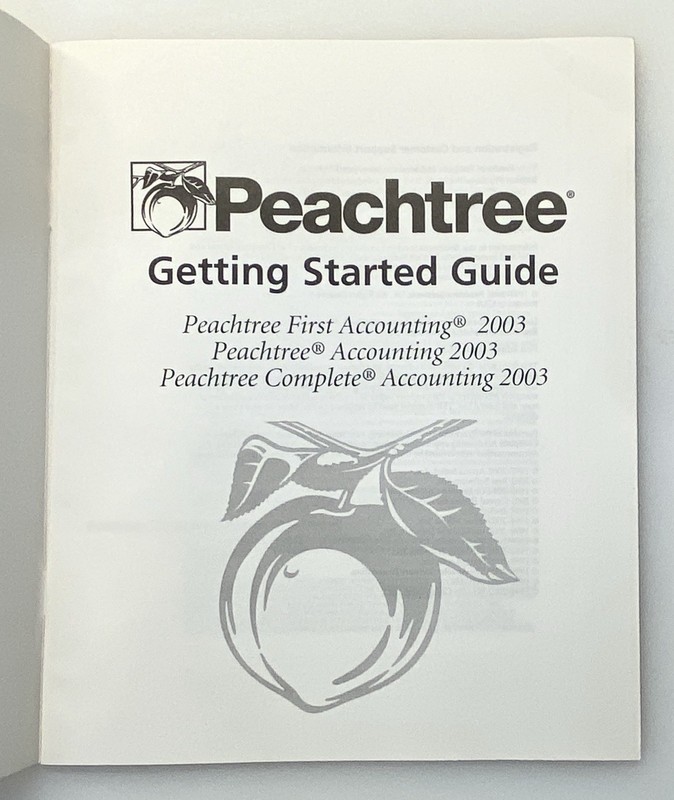 Peachtree Accounting 2003 CD, User Manuals, Serial Number - No Box gallery