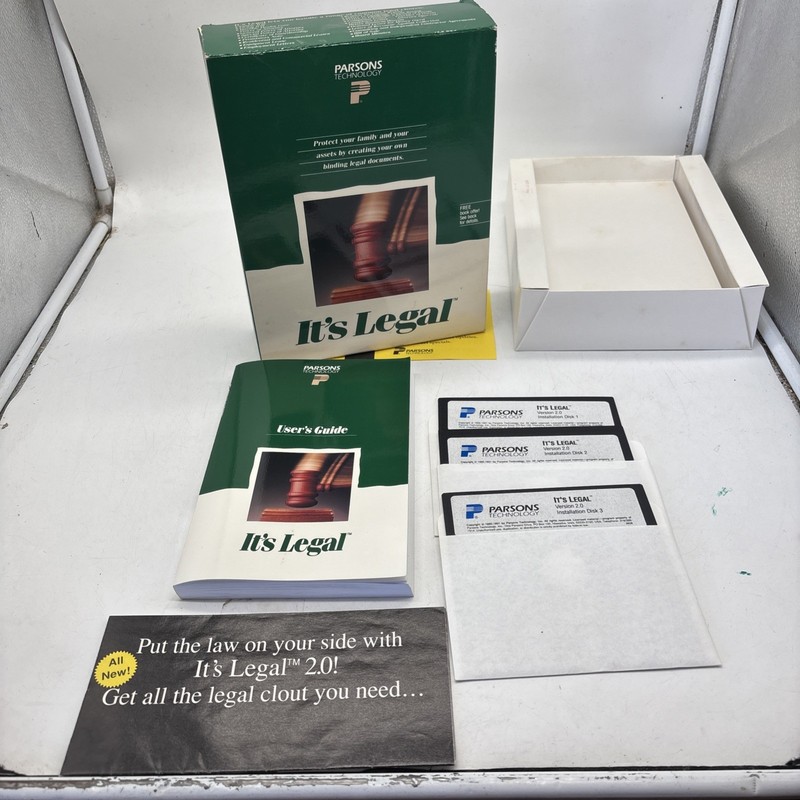 “It’s Legal” 2.0 Parsons Technology Computer Software Lawyer Software Complete