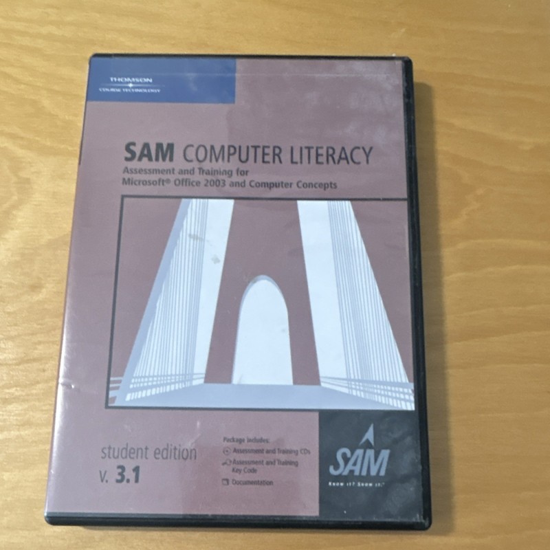 Thomson SAM Computer Literacy v.3.1 Student Edition CD Office 2003 Windows