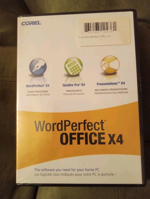 New Sealed Corel WordPerfect Office X4 Standard Ver Quattro Pro Presentation