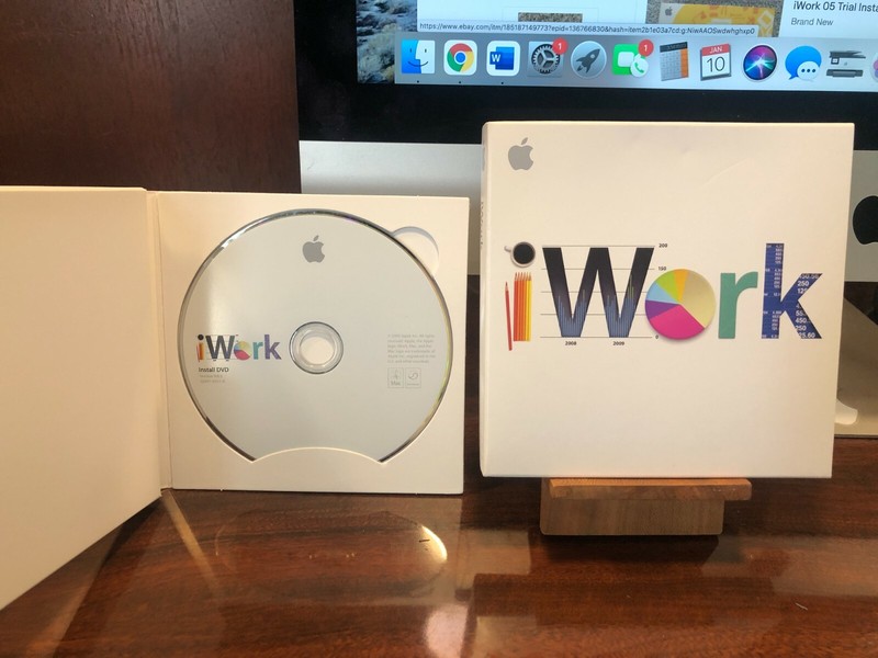 Apple iWork 09 Software v9.0 Install DVD Mac Macintosh Office Disc 2009 Computer
