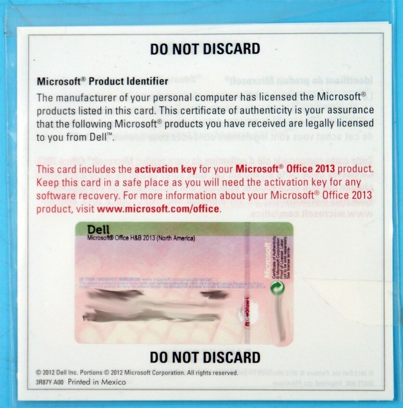 Microsoft Office Home and Business 2013 Full Version Activation Key Card | No CD