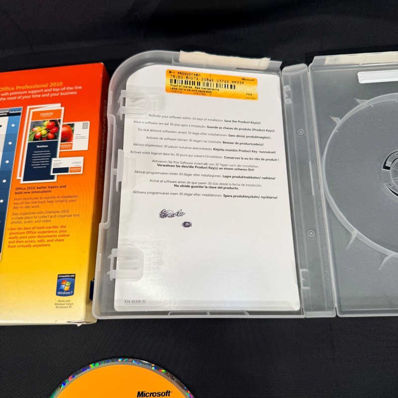 Microsoft Office Professional 2010 DVD w/Product Key Missing the Quickstart READ gallery
