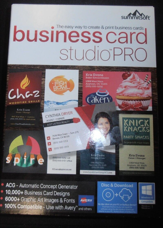 Summitsoft Business Card Studio Pro Disc & Download
