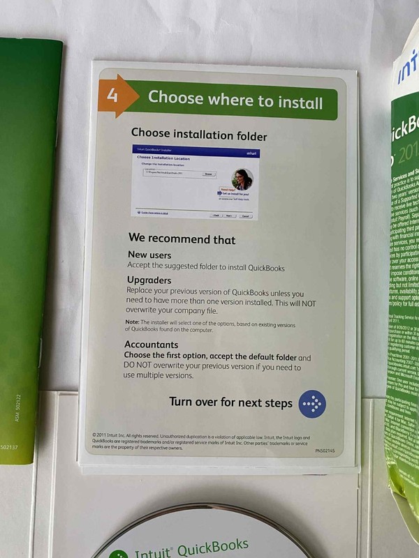 INTUIT QUICKBOOKS PRO 2012 FOR WINDOWS Start guide , CD , Installation guide use gallery