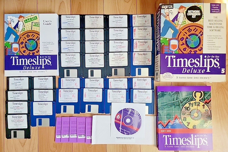 TIMESLIPS V5.0 Accounting Software Money 1997 3.5″ Mac by Sage MACINTOSH (READ)