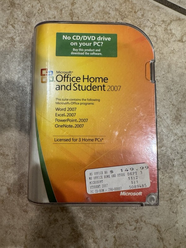 Microsoft MS Office 2007 Home and Student for 3 PCs Full English=NEW Retail BOX=