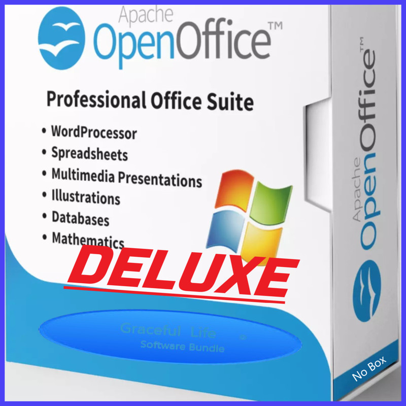 Open Office Suite DELUXE Software ~ Word Processing Home Student Business CD DVD