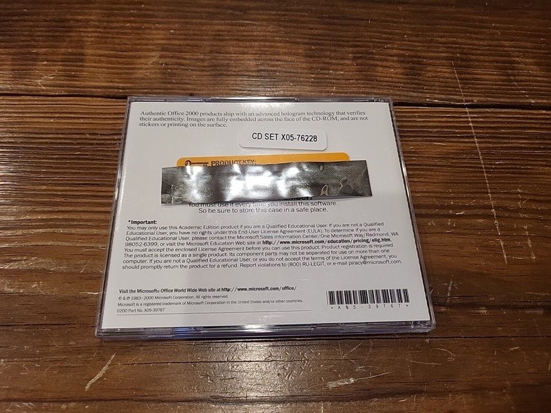 Microsoft Office 2000 Professional Academic Edition with Product Key. SR-1 gallery