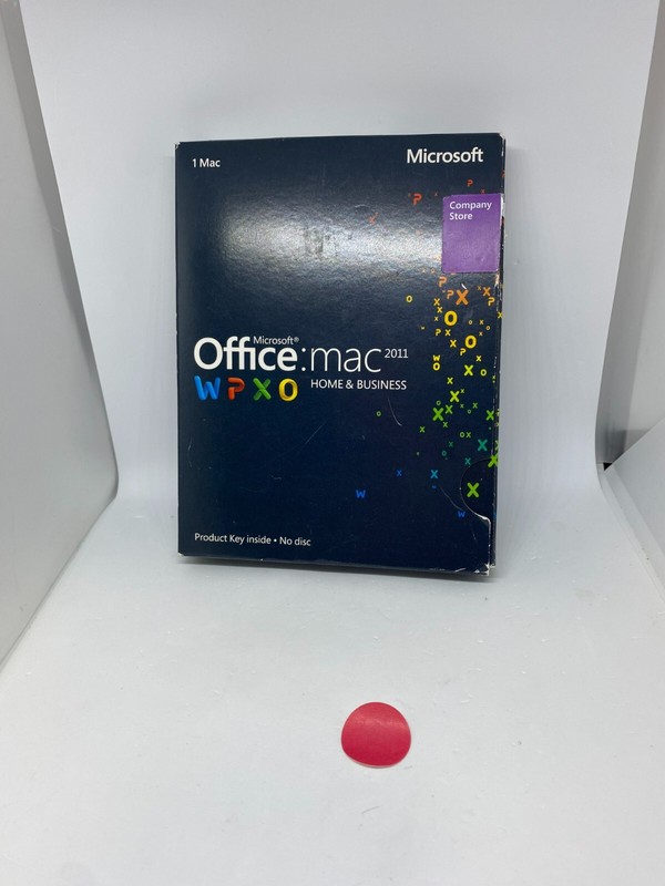 Microsoft Home and Business 2011 WPXO 1 Mac PRODUCT KEY Card inside