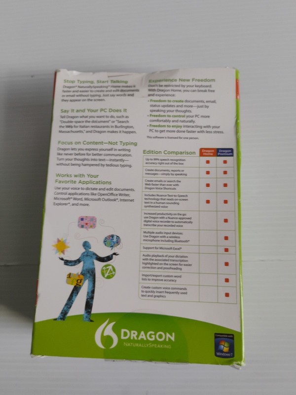 Dragon Nuance Naturally Speaking Home V.11 Speech Recognition Software gallery