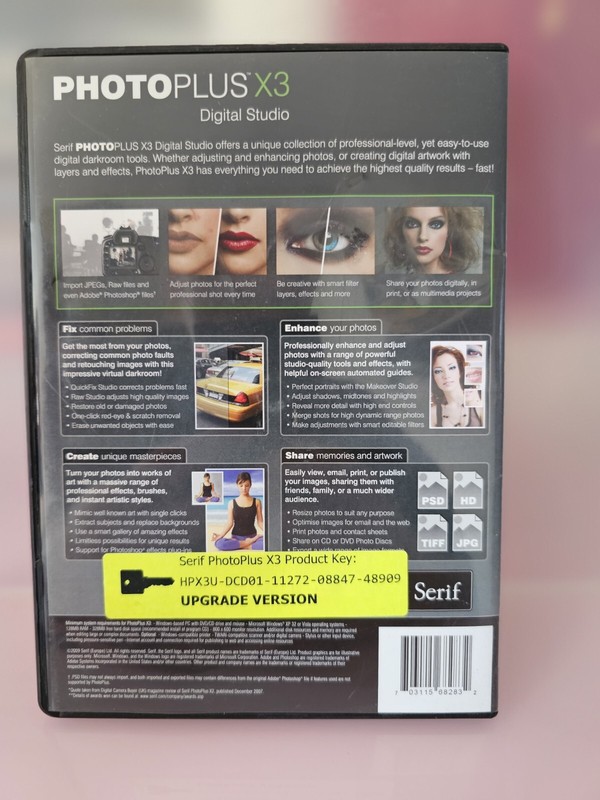 Serif Photoplus x3 Digital Studio CD-ROM- Used gallery