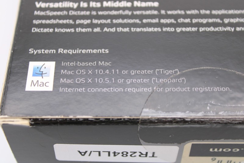 MacSpeech Dictate (Mac) speech recognition dictation OSX 10.5.1 NEW Sealed gallery