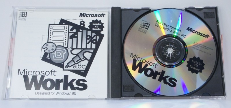 Microsoft Works install CD for Microsoft Windows 95