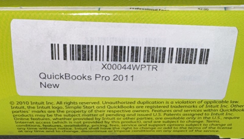 Intuit QuickBooks Pro 2011 Lifetime License Retail (Used) Read Description gallery