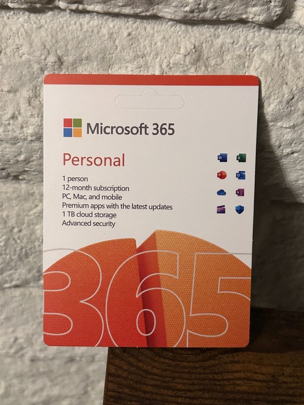Microsoft 365 Personal 12 Month Sub 1 TB Cloud Product Key 5 Devices PC/Mac