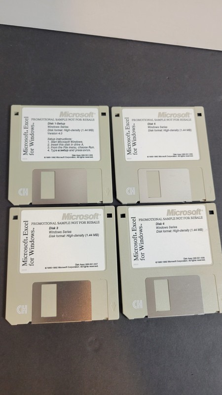 Microsoft Excel 4.0 for Windows – Promotional Sample Floppy Disks (1992, Not For