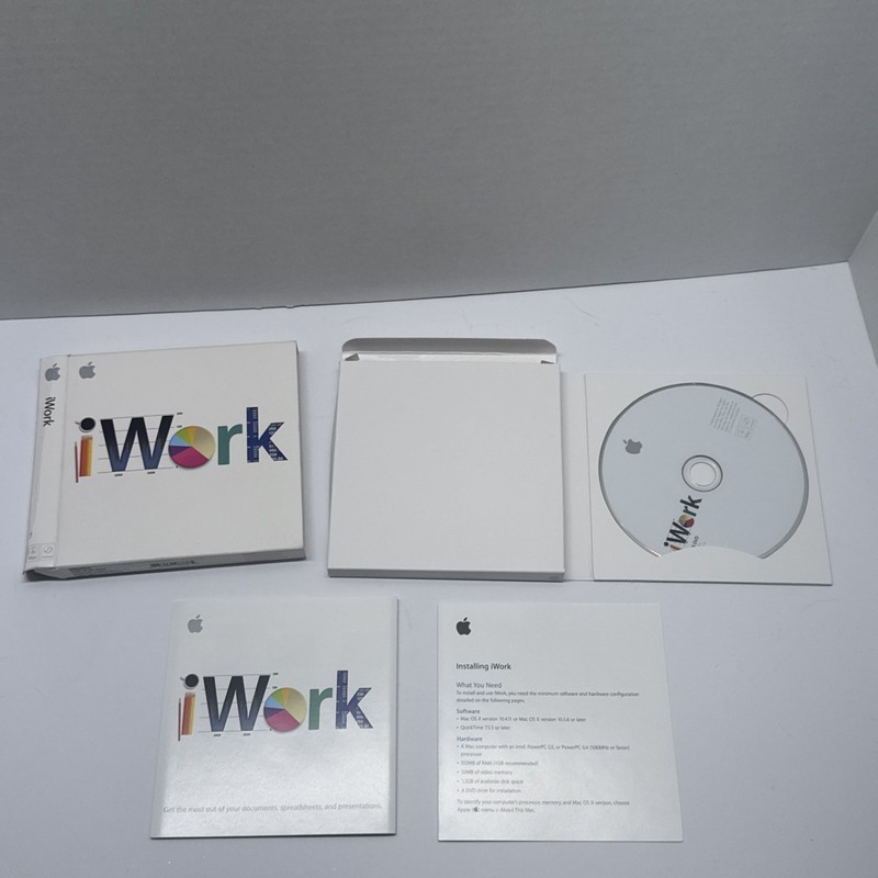 Apple iWork ’09 V9.0.1 Retail MB942Z/A Pages Numbers Keynote Software Mac