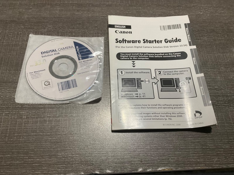 Canon Digital Camera Solution Software Disk Ver. 33.0 For Macintosh/Windows NEW
