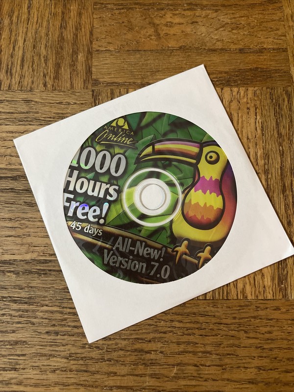 America Online 1000 Hours PC Software