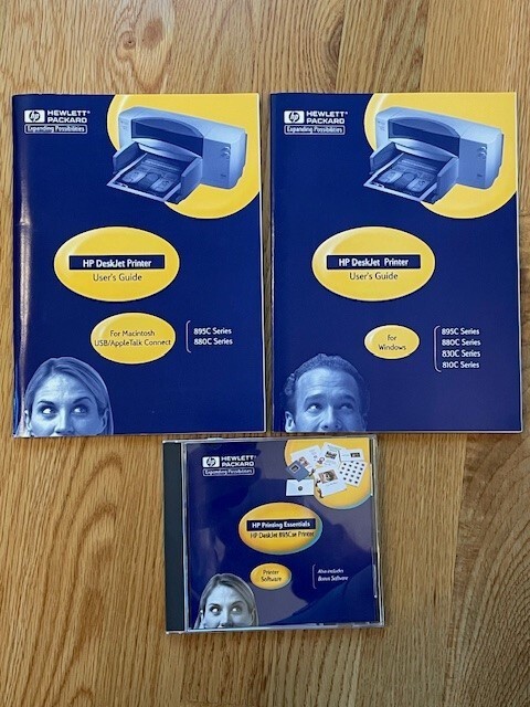 User Guides and Software CD for HP Deskjet Printer 895Cse Printer