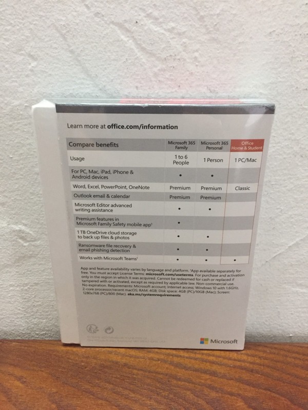 Microsoft Office 2021 Home and Student Edition Mac Windows 79G-05396 New Sealed gallery