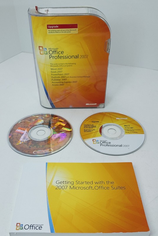 Microsoft Office Professional 2007 - Upgrade Genuine Preowned & Complete W/ Key