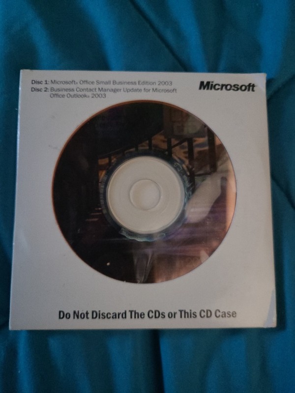 2 Disc Microsoft Office Small Business 2003 Set With Product Key