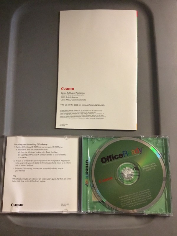 Canon Office Ready Version 2 for Windows 95, 98 & NT 4.0 CD & User’s Guide gallery