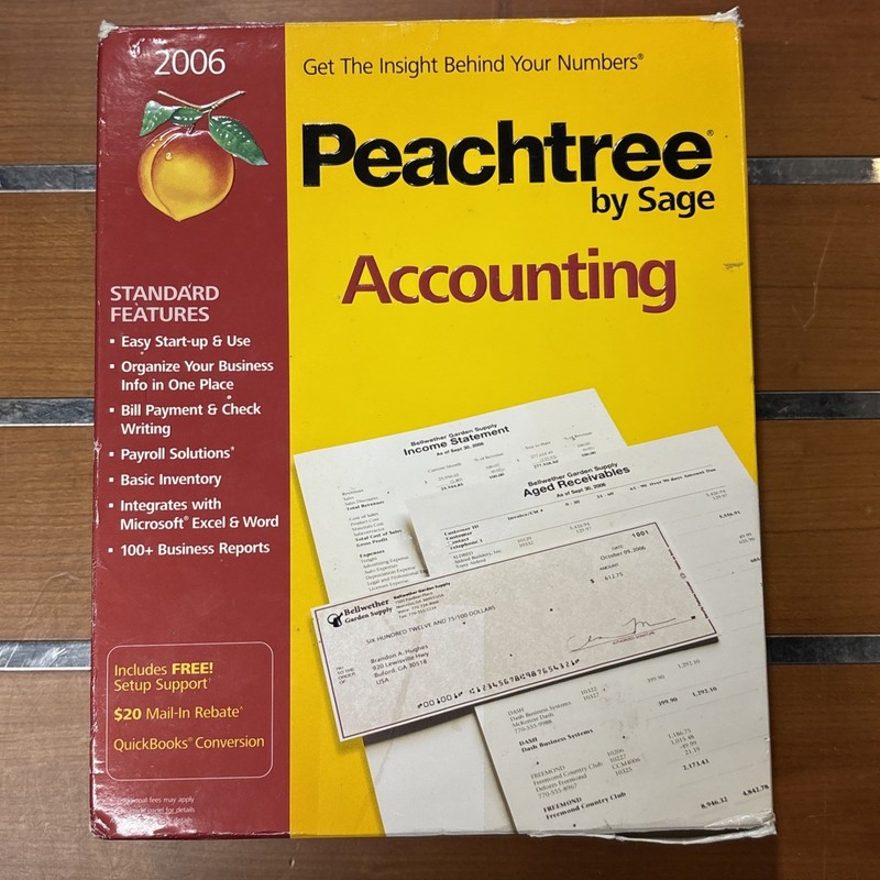 Peachtree by Sage Accounting 2006 * NEW* CD Software With S/N – READ