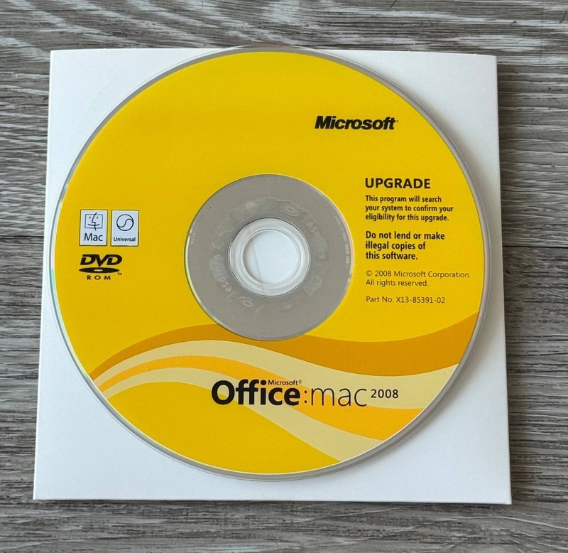 Microsoft Office 2008 for Mac Upgrade DVD Complete w/ Key & Box gallery