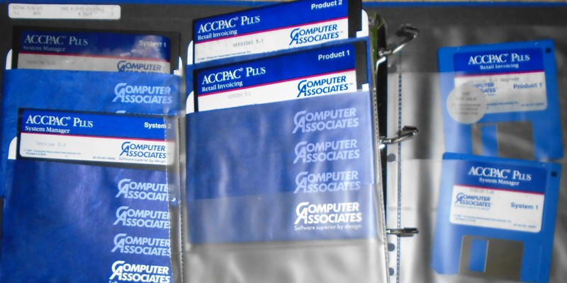 ACCPAC Plus by Computer Associates - GL, AR, AP, Payroll, Graphics... 1988 NEW gallery