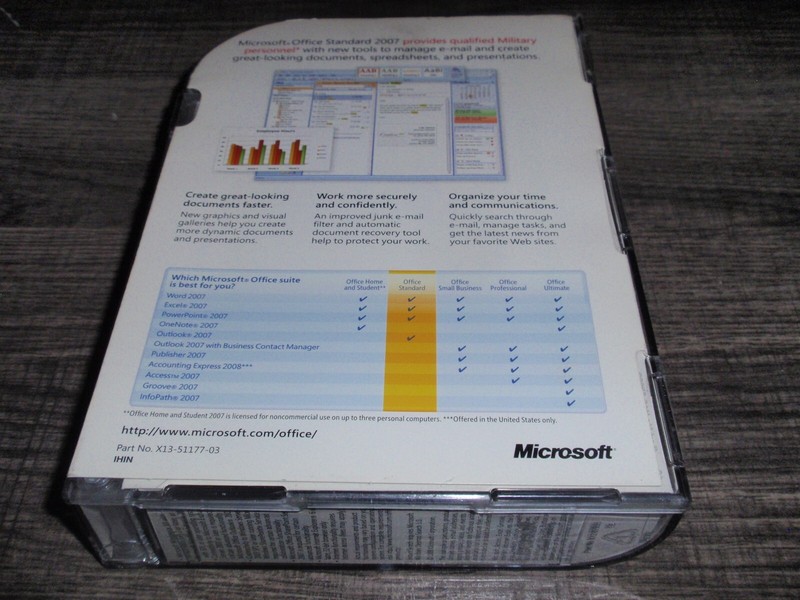 Microsoft Office Standard 2007 PC CD-ROM Full Ver. Word Excel PowerPoint Outlook gallery