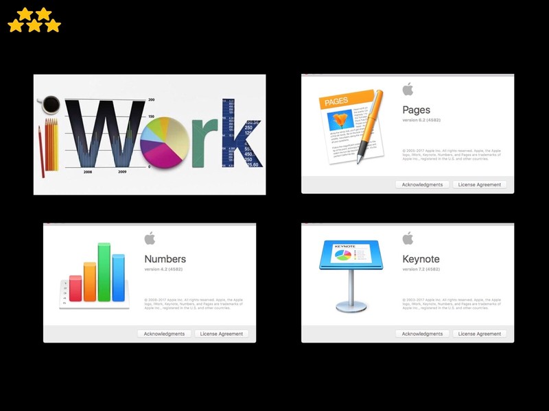 iWork 2013 Suite (Pages, Numbers and Keynote) USB installer for Apple OS X macOS