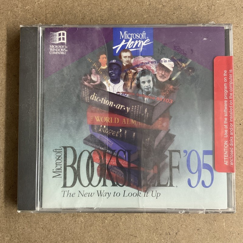 Microsoft Bookshelf ’95 Multimedia Reference Library PC CD-Rom NEW Software 1995