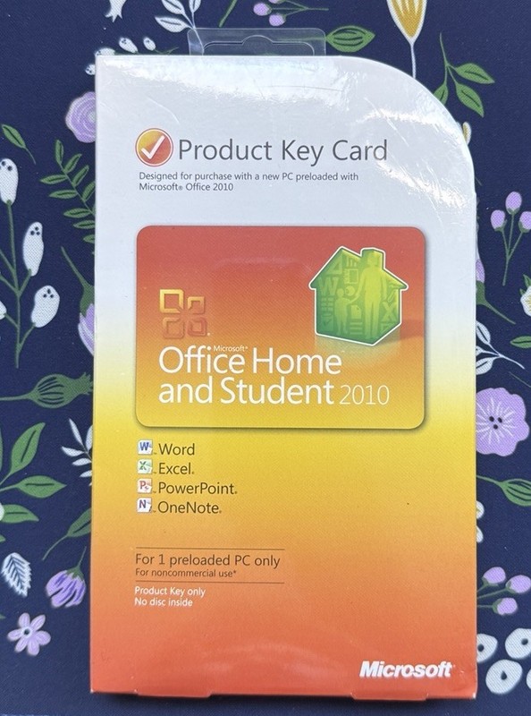 Microsoft Office Home Student 2010 Full Retail Windows Key Card 1 PC License NIB