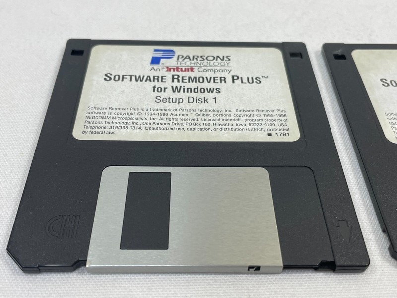 Vintage 1996 Parsons Technology Software Remover Plus for Windows 3.5" Floppy gallery