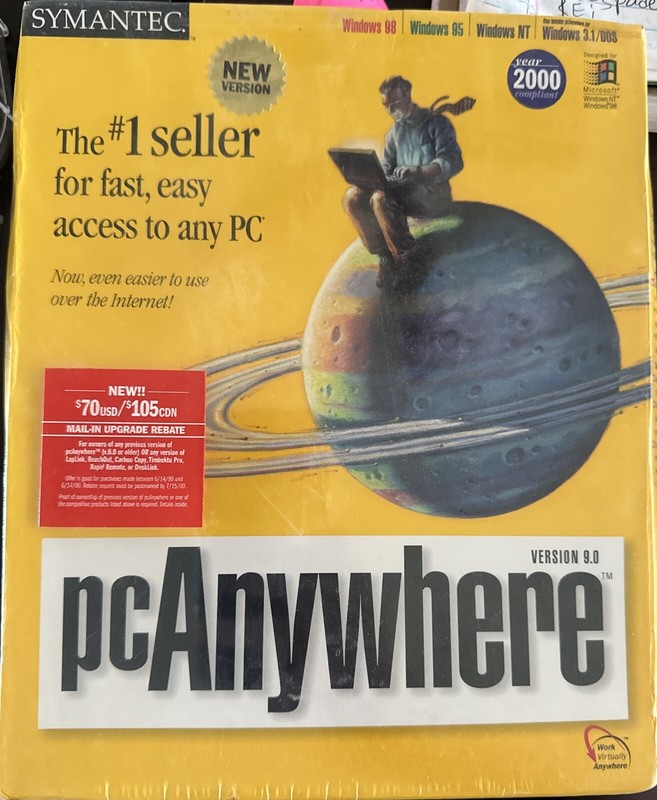 Symantec pcANYWHERE 9.0 Computer Software New Factory SEALED 2000
