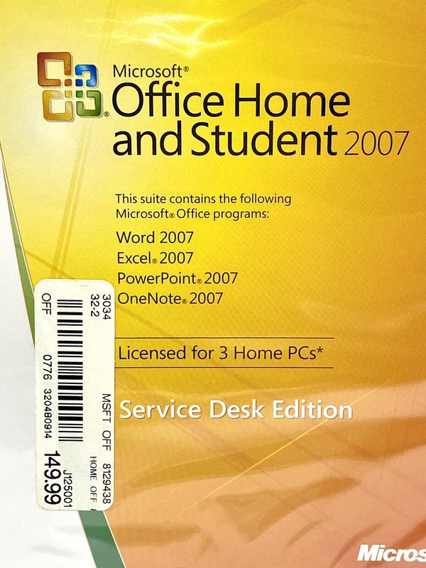 Microsoft Office Home And Student 2007- Service Desk Edition NEW SEALED! 3 PC’s! gallery