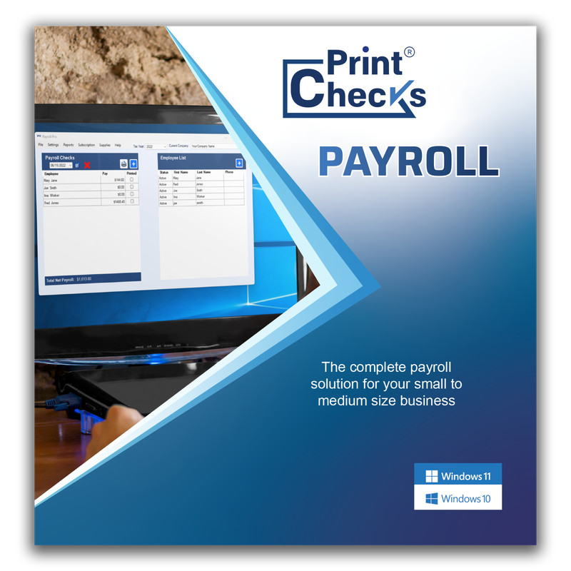 Payroll PRO software for Windows 10 /11- CD- Includes 12 month license