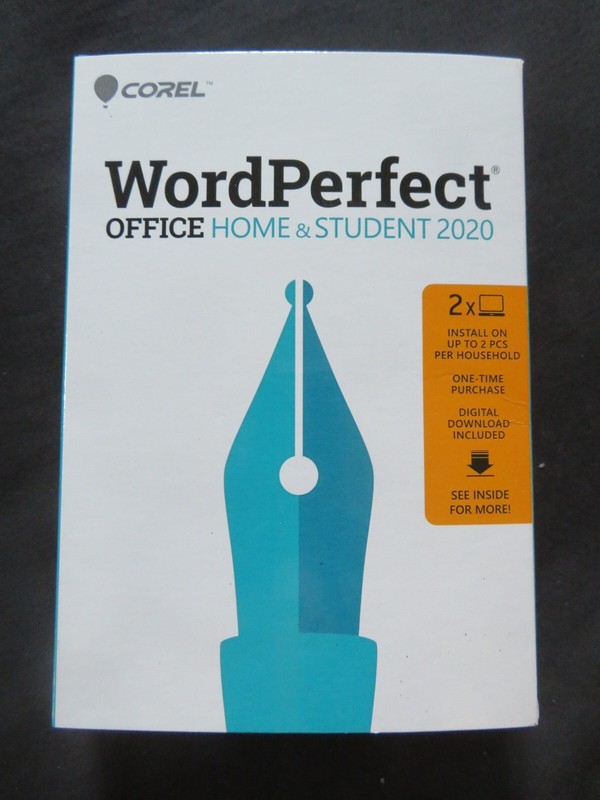 GENUINE Corel WordPerfect Office Hone & Student 2020 Disc & Digital DL Windows