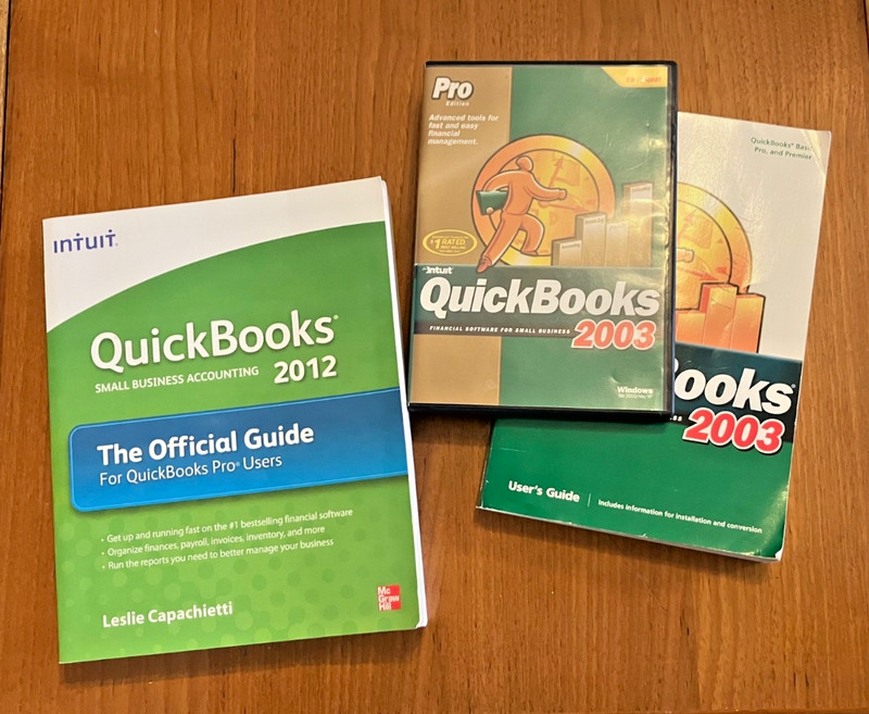 Intuit QuickBooks Pro 2003 for Small Business w/Key Code, user manuals