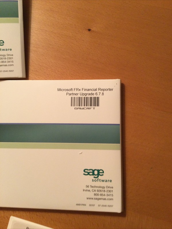 New Sage MAS200 4.2, FA, AlertsPro, FRx, Upgrade Versions, Docs, CDs, Etc gallery